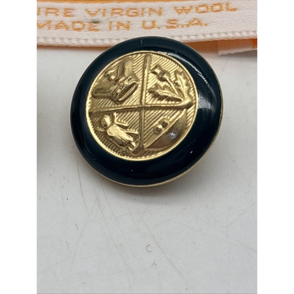 Vintage Pendleton Dark Green Gold Brass Buttons From Ladies Blazer Jacket X8 - Picture 4 of 10